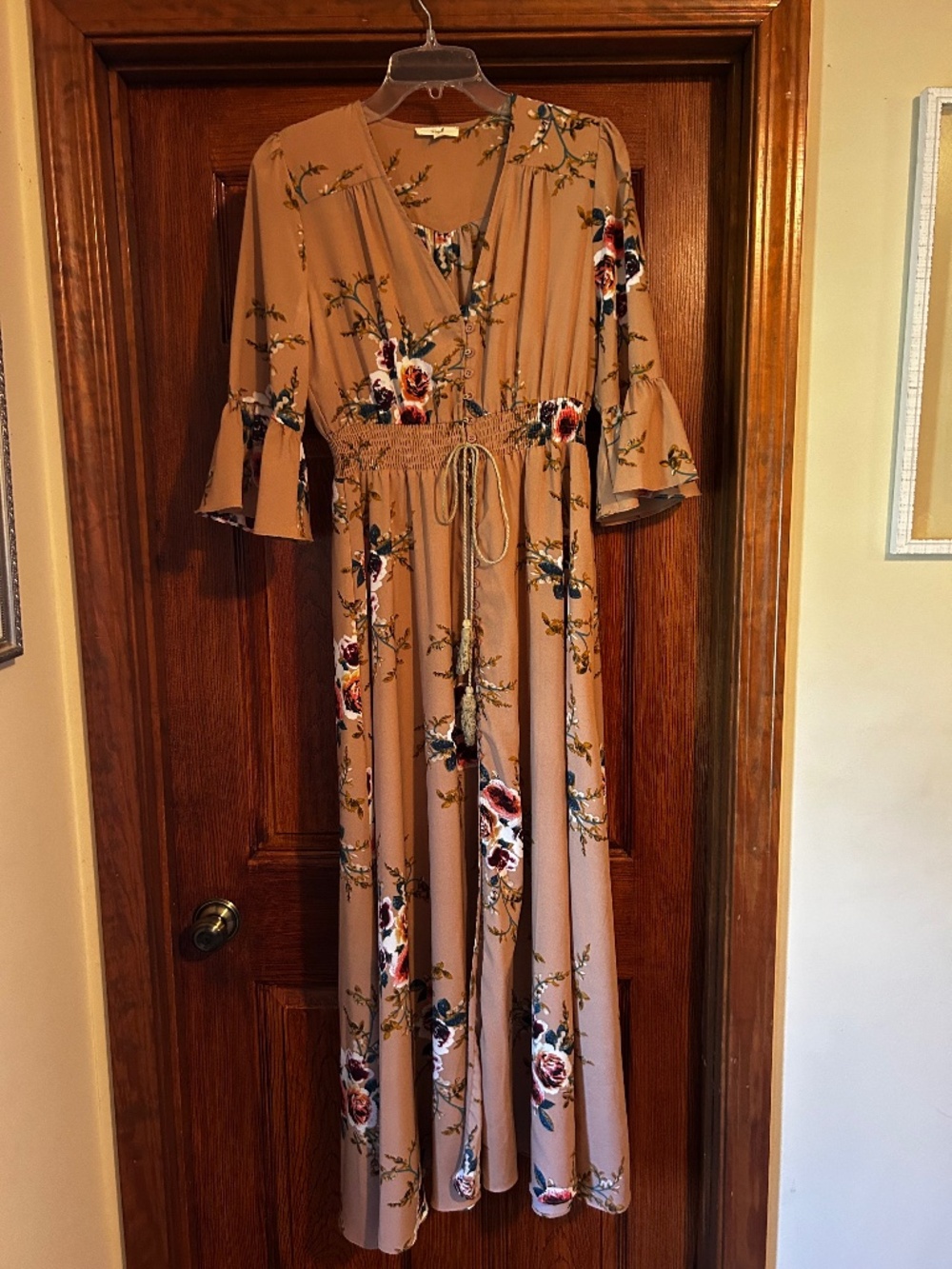 Easel brand maxi floral dress button down